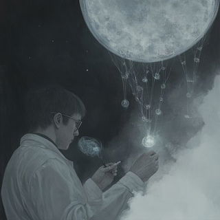 Brushmire style, Midjourney V6.1: editorial illustration for popular scientific magazine cover