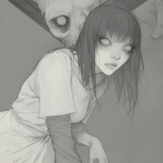 Brushmire style, Midjourney V6.1: black-and-white manga comic strip
