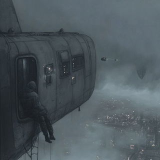 Brushmire style, Midjourney V6.1: cinematic shot from sci-fi movie