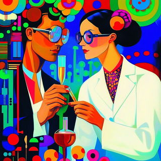 Oroglass style, Midjourney V6.1: editorial illustration for popular scientific magazine cover
