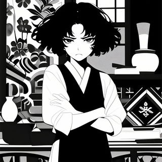 Oroglass style, Midjourney V6.1: black-and-white manga comic strip
