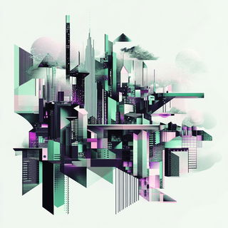 Cinderfront style, Midjourney V6.1: megacity with futuristic bioarchitecture