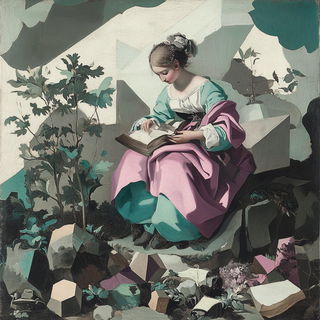 Cinderfront style, Midjourney V6.1: classical 18th-century oil painting