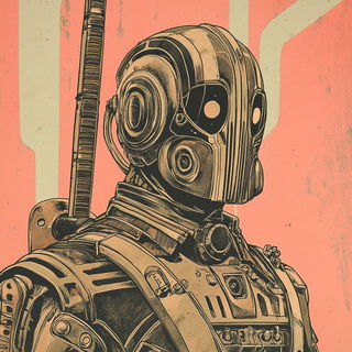 Stickerflora style, Midjourney V6.1: concept art character design of retropunk steam knight