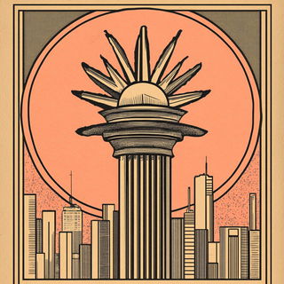 Stickerflora style, Midjourney V6.1: bold minimalist logo design for Istanbul city municipal services
