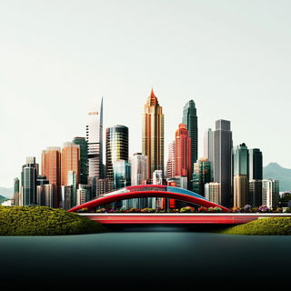 Heliograph Harlequinism style, Midjourney V6.1: megacity with futuristic bioarchitecture