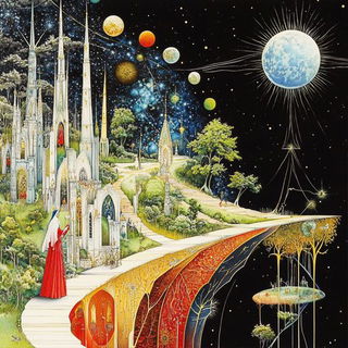 Plasma Naskh style, Midjourney V6.1: retro fairy-tale illustration