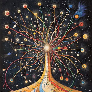 Plasma Naskh style, Midjourney V6.1: traditional folk art