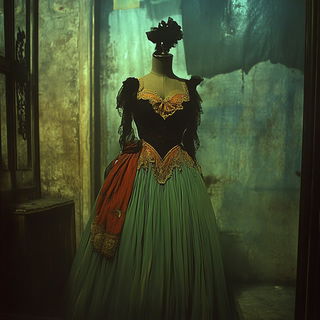 Civic Melodrama style, Midjourney V6.1: haute-couture fashion outfit