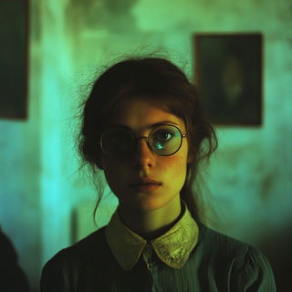 Civic Melodrama style, Midjourney V6.1: photographic portrait of female protagonist