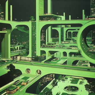 Mangaweft style, Midjourney V6.1: megacity with futuristic bioarchitecture