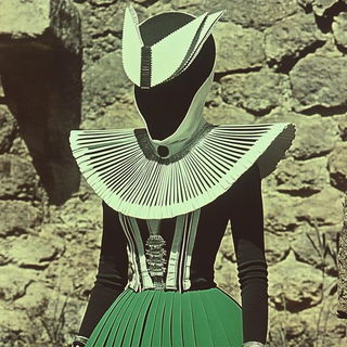 Mangaweft style, Midjourney V6.1: haute-couture fashion outfit