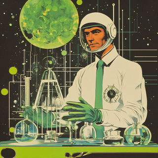 Mangaweft style, Midjourney V6.1: editorial illustration for popular scientific magazine cover