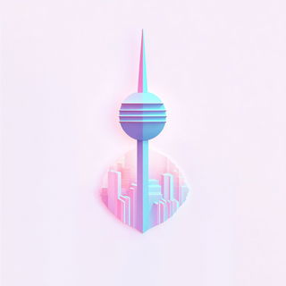 Pastel Dovetailery style, Midjourney V6.1: bold minimalist logo design for Istanbul city municipal services