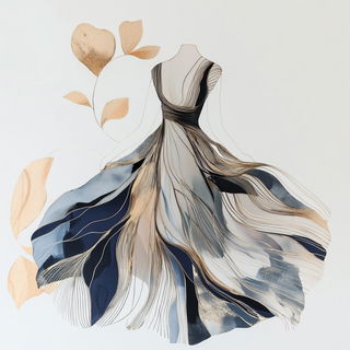 Tidegarden style, Midjourney V6.1: haute-couture fashion outfit