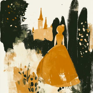 Wild Hunt Cinecollage style, Midjourney V6.1: retro fairy-tale illustration