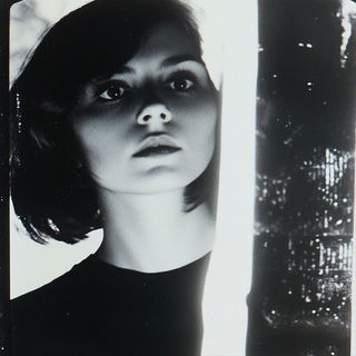 Panelhorizon style, Midjourney V6.1: photographic portrait of female protagonist