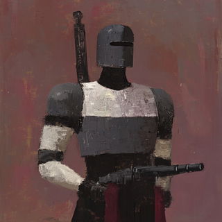 Macaron Pagodapunk style, Midjourney V6.1: concept art character design of retropunk steam knight