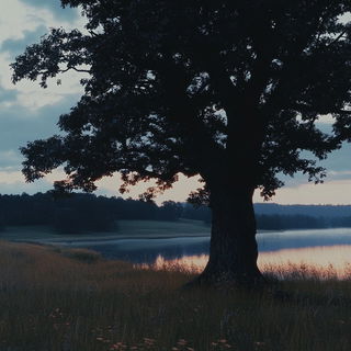 Whale Signal style, Midjourney V6.1: realistic landscape photograph of quiet dawn