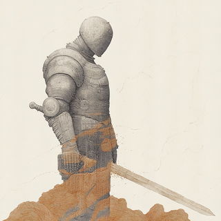 Topiarchroma style, Midjourney V6.1: concept art character design of retropunk steam knight