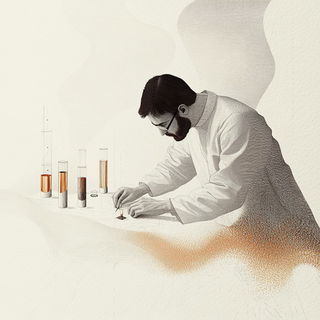 Topiarchroma style, Midjourney V6.1: editorial illustration for popular scientific magazine cover