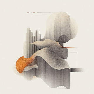 Topiarchroma style, Midjourney V6.1: typographic composition with large letters