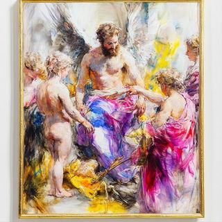 Chromalithocopy style, Midjourney V6.1: classical 18th-century oil painting