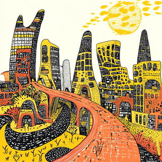 Ruinopticism style, Midjourney V6.1: megacity with futuristic bioarchitecture