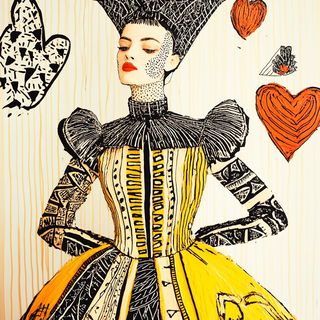 Ruinopticism style, Midjourney V6.1: haute-couture fashion outfit