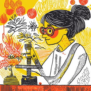 Ruinopticism style, Midjourney V6.1: editorial illustration for popular scientific magazine cover