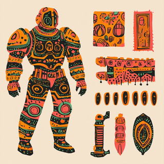 Firewater Plate style, Midjourney V6.1: concept art character design of retropunk steam knight