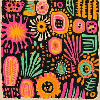 Firewater Plate style, Midjourney V6.1: creative pattern composition