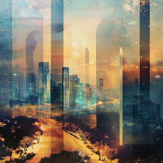 Marbleflux style, Midjourney V6.1: megacity with futuristic bioarchitecture