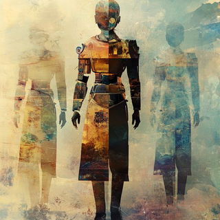 Marbleflux style, Midjourney V6.1: concept art character design of retropunk steam knight