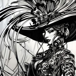 Threshold Mile style, Midjourney V6.1: haute-couture fashion outfit