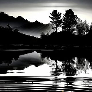 Threshold Mile style, Midjourney V6.1: realistic landscape photograph of quiet dawn