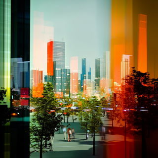 Mechanofable style, Midjourney V6.1: megacity with futuristic bioarchitecture