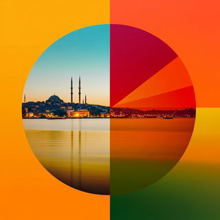 Mechanofable style, Midjourney V6.1: bold minimalist logo design for Istanbul city municipal services