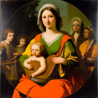 Mechanofable style, Midjourney V6.1: classical 18th-century oil painting