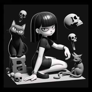Crimsonscrape style, Midjourney V6.1: black-and-white manga comic strip