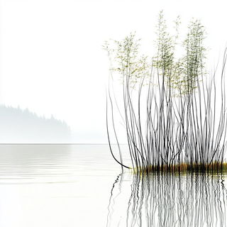 Orbital Garden style, Midjourney V6.1: realistic landscape photograph of quiet dawn