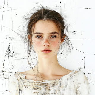 Orbital Garden style, Midjourney V6.1: photographic portrait of female protagonist