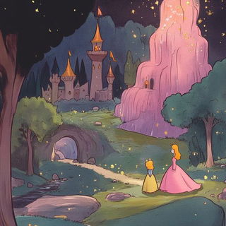 Vampiric Strata style, Midjourney V6.1: retro fairy-tale illustration