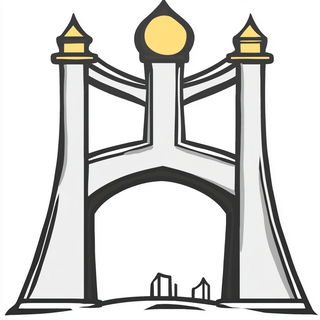 Pagodacrimson style, Midjourney V6.1: bold minimalist logo design for Istanbul city municipal services