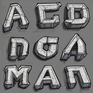 Pagodacrimson style, Midjourney V6.1: typographic composition with large letters