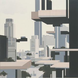Reliefoptera style, Midjourney V6.1: megacity with futuristic bioarchitecture