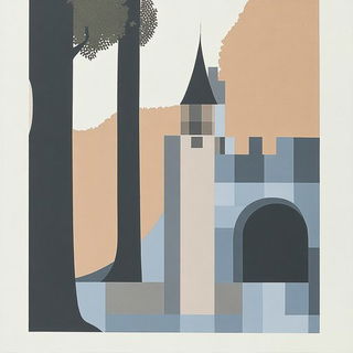 Reliefoptera style, Midjourney V6.1: retro fairy-tale illustration