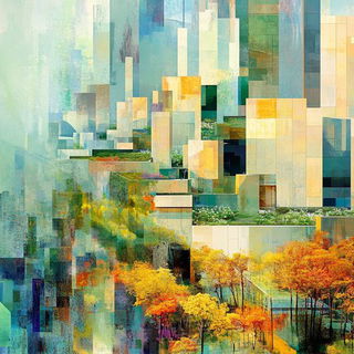 Acid Noir Figuration style, Midjourney V6.1: megacity with futuristic bioarchitecture