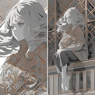 Cardboard Cosmography style, Midjourney V6.1: black-and-white manga comic strip