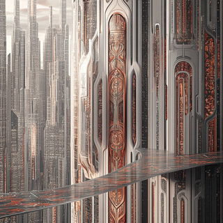 Cardboard Cosmography style, Midjourney V6.1: cinematic shot from sci-fi movie
